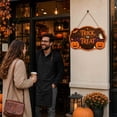 thumbnail image 3 of VMWMSSR Halloween Lighted Wooden Door Sign, Trick Or Treat Hanging Wall Plaque With Pumpkin Bat Ghost, Fall Holiday Hanging Ornament For Front Door Porch Entryway Home Decor(Orange3-11."), 3 of 3