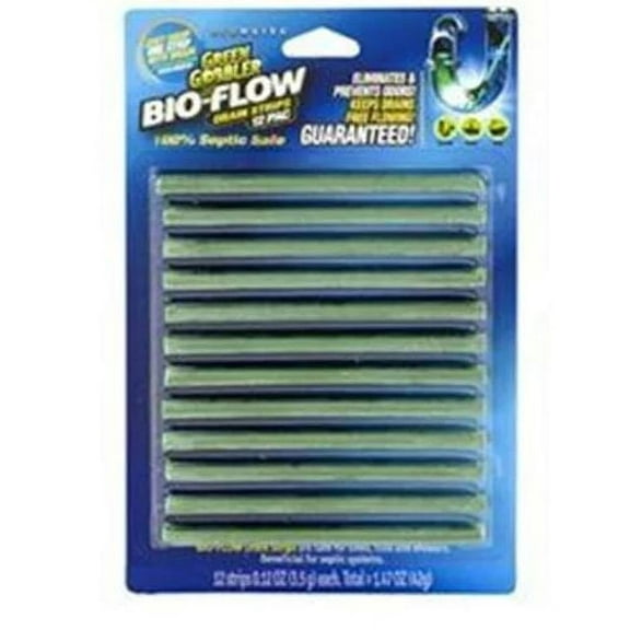 green gobbler synchkg121210 bio-flow strips-12 (drain cleaner & deodorizer), 12 pac