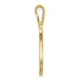 thumbnail image 2 of Diamond2Deal 10K Yellow Gold Grooved Letter T Initial Pendant for Women, 2 of 5
