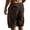 Coffee_003, variant on Domuza Corduroy Shorts for Men 2026 Elastic Waistband Drawstring Cargo Short Embroidered Lightweight Summer Beach Shorts Coffee XL