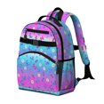 thumbnail image 2 of Butterfly and Daisy Purple Pattern Cute School Backpack Bag for School with Padded Back and Adjustable Shoulder Straps 15.25"x11.5"x5.25", 2 of 5