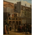 thumbnail image 3 of Jean Roller 12x14 Black Modern Framed Museum Art Print Titled - The Bobeche and Galimafre Parade, Boulevard Du Temple (1820), 3 of 5