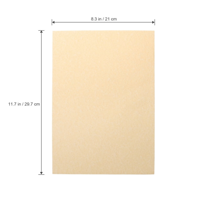 50Pcs A4 Paper Sheets Parchment Retro Paper for Certificate and