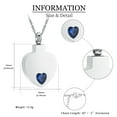 thumbnail image 2 of Birthstone Heart Urn Pendant Cremation Jewelry for Ashes Holder Locket Memory Funeral Necklace Memorial Jewelry, 2 of 4