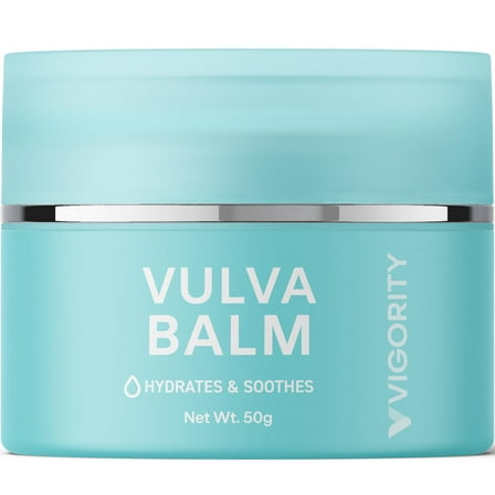 Vigority Vulva Balm Vaginal Moisturizer for Women: Intimate Skin Care Relieves Dryness, Itch, Odor & Irritation - Menopause Suppor With Beeswax, Shea Butter, Emu Oil, and CoQ10 - Estrogen Free