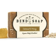 Goat Milk Soap – Handcrafted Natural Skin Care – Body & Hand Soap for Sensitive Skin, Eczema, & Psoriasis by Bend Soap Co. - 3 Bars - Oatmeal & Honey