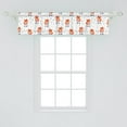 thumbnail image 2 of Ambesonne Fox Valance Pack of 2, Animal with Scooter Tiny Trees, 54"X12", Burnt Orange Indigo, 2 of 2