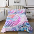 thumbnail image 1 of Erosebridal Mermaid Coverlet Set King,Castle Seashell Bedding Set,Princess Room Decorative,Ultra Soft,3 Pieces, 1 of 5