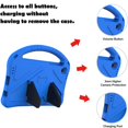 thumbnail image 3 of SaniMore Kiddie Series Case for Samsung Galaxy Tab A7 Lite 8.7" 2021 Model T220/T225 Cover with Screen Protector, Shockproof Lightweight Handle Stand Kids Friendly Protective Cases, Blue, 3 of 8