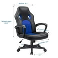 thumbnail image 6 of Lacoo  Blue High Back Office Desk Chair Gaming Chair,Ergonomic Computer Adjustable Leather Racing Chair Executive Chair, 6 of 7