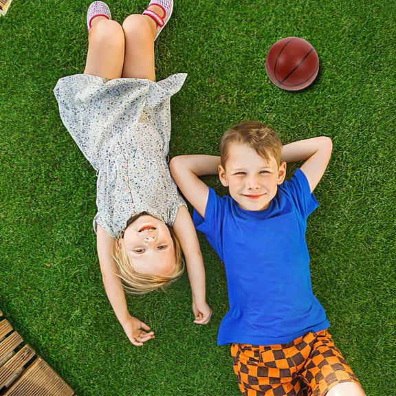 Supvox Round Shaped PVC Basketball Toy for Entertaining Indoor Play 2Pcs