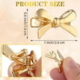 thumbnail image 2 of Topboutique Gold Bow Hair Clips Metal Broken Hair Clips Cute Bow Hair Barrettes Cute Barrettes Pins Mini Bowknot Hairpins Stylish Hair Clips for Bangs Braid,Birthday Wedding Party Supplies Gift,6 Pcs, 2 of 7
