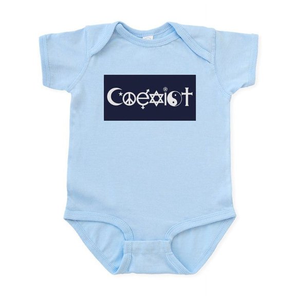 CafePress - Coexist Body Suit - Baby Light Bodysuit, Size Newborn - 24 Months