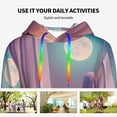 thumbnail image 4 of Sikiie Dreamy Moonlit Window Women's Casual Hoodies Long Sleeve Lightweight Pullover Tops Loose Sweatshirt-X-Large, 4 of 7