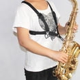 thumbnail image 4 of FUEENIRVA 2Pcs Black Saxophone Harness Strap with Adjustable Design for Musicians, 4 of 8