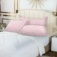 thumbnail image 7 of Pink Plaid Gingham Texture Body Pillow Cover with Zipper, Soft and Cozy Fuzzy Fleece Body Pillow Case Cover 21 x 54 in, Plush Long Body Pillow Pillowcase for Fall and Winter Home Decor Gifts, 7 of 7