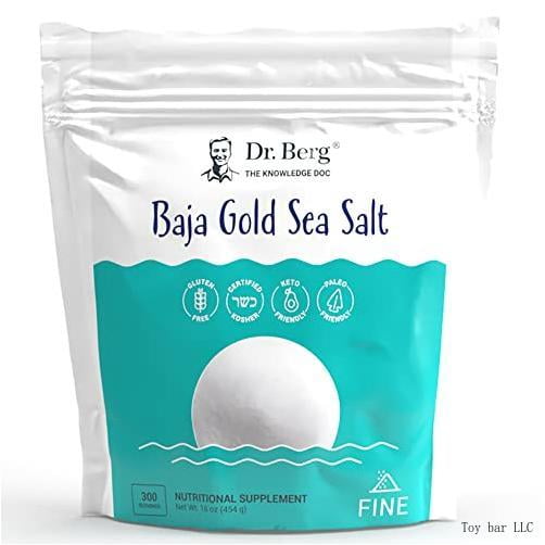 Dr. Berg's Baja Gold Sea Salt Organic Natures Fine Sea Salt Support