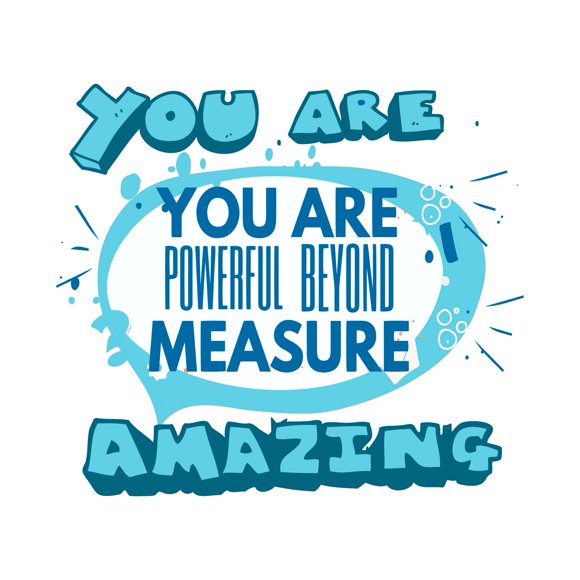 You are Powerful Beyond Measures Believe Yourself Motivational Quote Vinyl Decal Wall Art Sticker Designs Vinyl Stickers For Home House Walls Rooms Windows Bedroom Decoration Size (28x28 inch)