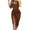 Brown, variant on OAVQHLG3B Wrapped Bodycon Dresses for Women Party Night Midi Sleeveless Solid Smocked Casual Asymmetrical Cocktail Dress Vestir