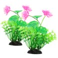 thumbnail image 1 of 2pcs Betta Fish Tank Plant Decoration Water Grass Decor Simulation Lotus Ornament, 1 of 9