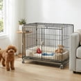 thumbnail image 2 of PawHut Dog Crate on Wheels, 30 Inch Metal Dog Cage, 2 of 10