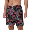 thumbnail image 2 of Uemuo Colorful Hawaii Palms Pattern Mens Swim Trunks Quick Dry Board Shorts with Mesh Lining, Stretch Beach Shorts Quick Dry No-Chafing Board Shorts-XX-Large, 2 of 9