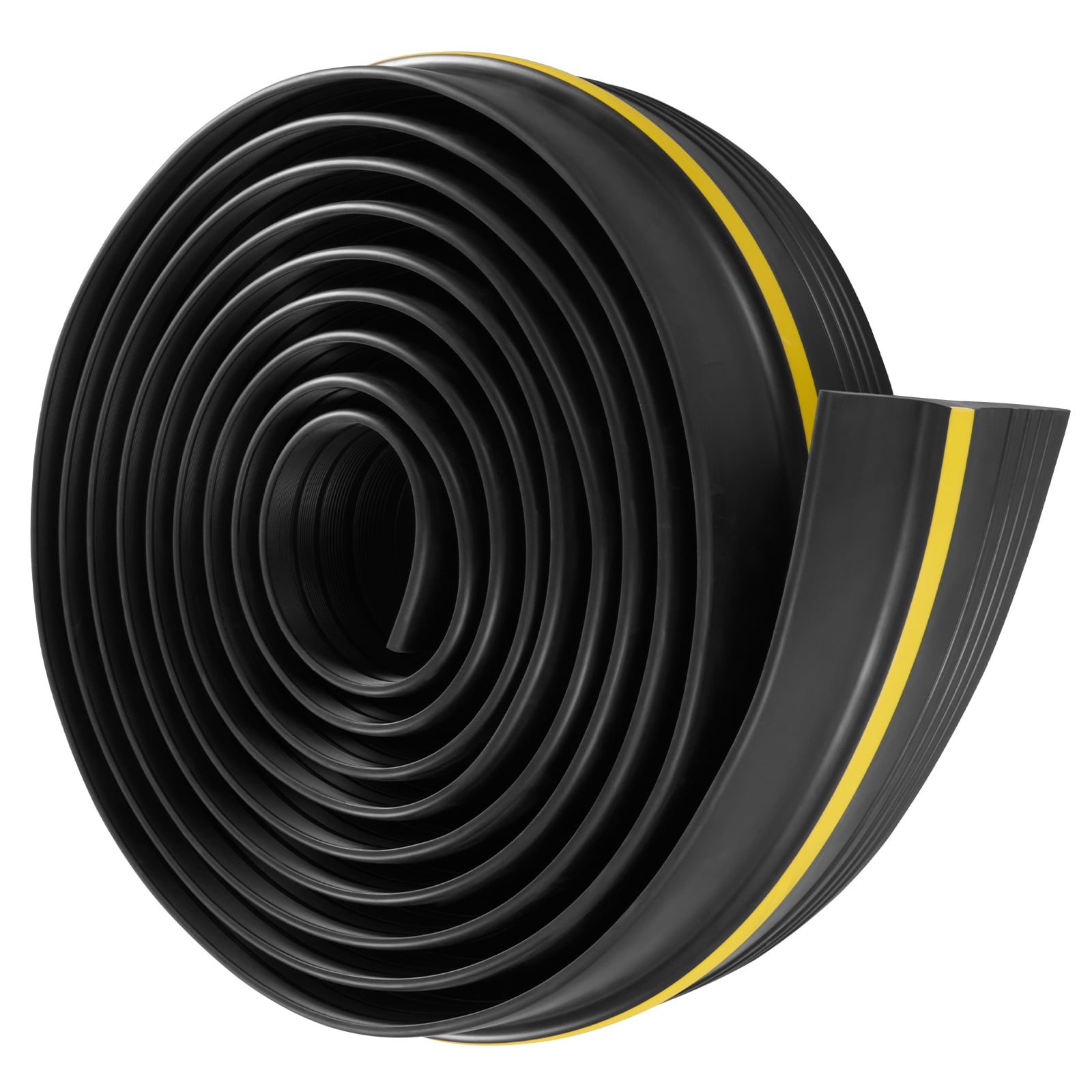 KFFKFF Garage Entryway Protection and Base Sealing Set, 16 FT U Form+O Loop Universal Garage Door Base Weatherproof PVC Strip, Paired with Climate Resistant Garage Threshold Sealing Tape, Black