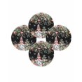 thumbnail image 7 of 13 Inch Round Placemats Set of 4, Black Christmas Gnomes Non Slip Heat Insulation PP Table Mats, Xmas Tree Poinsettia Winter Gifts Washable Place Mats for Kitchen Dining Party Table Decor, 7 of 7