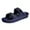 Navy, variant on Men's Women's EVA Flat Sandals Adjustable Double Buckle Rubber Slide Sandals