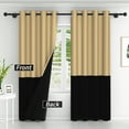 thumbnail image 2 of Lfeey Yellow and Black Blackout Curtains, Grommet Curtains for Bedrooms, 52x63, 2 Panels, 2 of 6