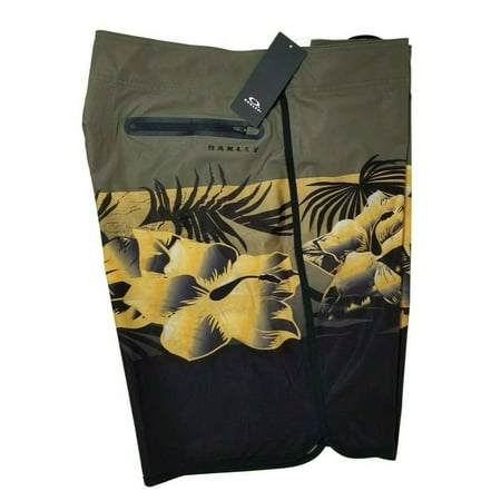 Men's Oakley Board Short Flower Block Seamless 19 Dark Brush - Size 38