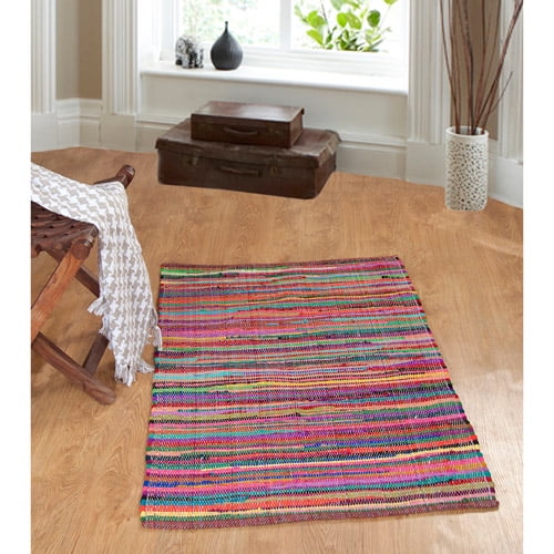 New Better Homes & Gardens Jeweled Chindi 3' 9" x 5' 10" Handcrafted Area Rug 