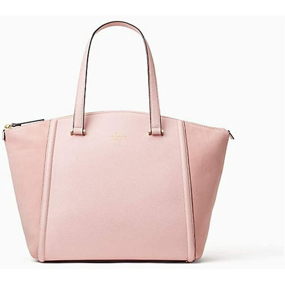 Kate Spade Lewis Drive Alanie Rose Jade Pink Leather & Suede Shoulder Bag