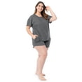 thumbnail image 3 of Fruit of the Loom Women's Soft and Breathable Short Sleeve Crew Top & Pajama Short Set, Sizes S-4X, 3 of 10