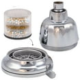 thumbnail image 6 of Westbrass CO573F-26 5" Round 5-Function Filtered Adjustable Spray Shower Head with S-Shaped 10.5" Shower Arm, Polished Chrome, 6 of 11
