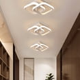 ADISUN LED Ceiling Light, Square Modern Flush Mount Lamp for Living Rooms Hallway Office, Aluminium White (Warm Light)