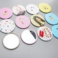 thumbnail image 4 of Cute Cartoon Mini Pocket Mirror, Portable Compact Round Makeup Mirror, Travel Friendly Cosmetic Accessory, Random Animal Design, Single Piece, 4 of 8