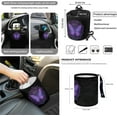 thumbnail image 4 of Yuyamidu 12 PCS Car Accessories Purple Butterfly Front Car Seat Covers Set Boho Steering Wheel Seat Belt Covers Armrest Pad Trash Bin Sunglass Pocket Rear View Mirror Cover Cup Coasters Key Chain, 4 of 7