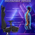thumbnail image 4 of YRLLENSDAN Gaming Chair with Footrest & Adjustable Headrest for Adults and Kids, Big and Tall Gamer Chair with Lumbar Massage, Computer Chair Height Adjustable PU Leather Office Chair,Camo, 4 of 9