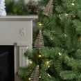 thumbnail image 2 of Northlight LED Lighted Battery Operated Mini Sisal Tree Christmas Garland - 8' - Gold - Warm White, 2 of 3