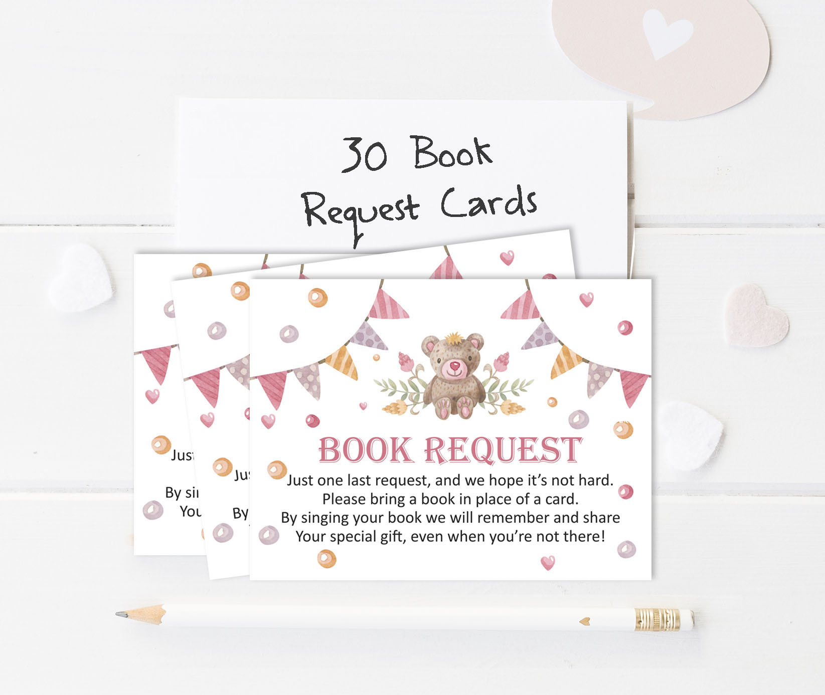 Inkdotpot 30 Books For Baby Shower Request Cards Bring A Book Instead Of A Card Teddy Bear Gender Neutral Baby Shower Invitations Inserts Games