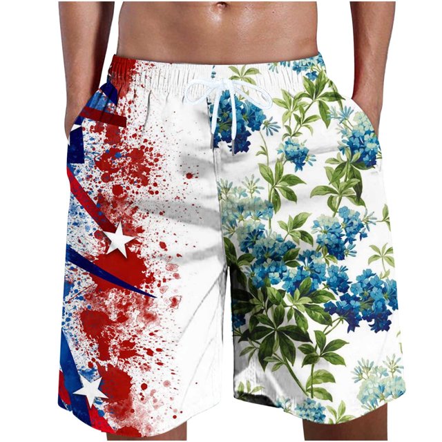 Shorts de Randonnée Hommes Mode Décontractée Shorts Patchwork avec Poches Taille Élastique Pantalons de Plage Shorts de Golf pour Hommes Séchage Rapide Stretch en Liquidation