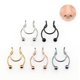 thumbnail image 2 of 5PC 8mm de acero inoxidable Clip de Oro Cara Faux Septum Nariz Cuff Anillos Stud No Piercing Joyería, 2 of 7