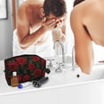 thumbnail image 5 of Goofa Rose Printed Toiletry Bag with Handle,Large Capacity Travel Makeup Cosmetic Bag for Women, Carry on Airport Airline Compliant Bag, 5 of 9