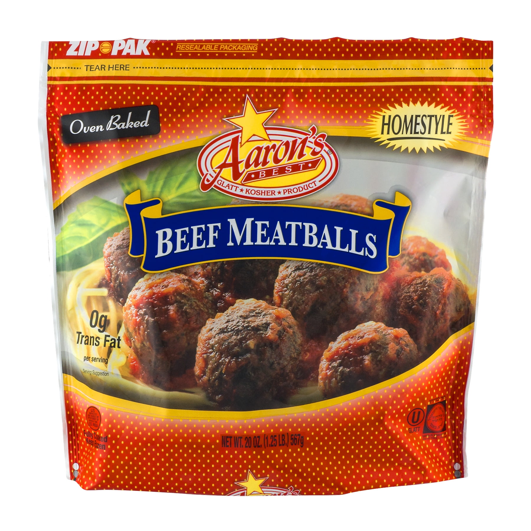 Agri Star Aarons Best Kosher Beef Meatballs 20oz