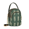 thumbnail image 7 of FORMRS Crossbody Bag for Women Quilted Travel Shoulder Cell Phone Purse with Chain Strap Handbag, Dark Green Leaves, 7 of 7