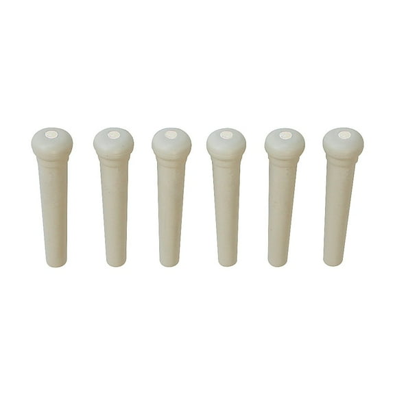 Graph Tech Tusq Ivory Acoustic Guitar Bridge Pins White Pearl Dot