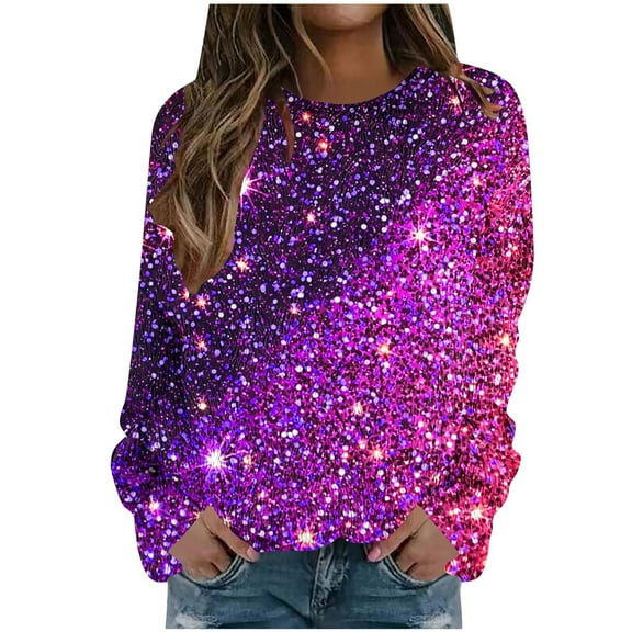 Winter Saving Talove Long Sleeve Shirts for Women Graphic Printed Sweatshirt Women Fall Clothes Long Sleeve Pullover Y2k Tops Womens Tops Plus Size Christmas Shirts