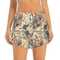 thumbnail image 2 of Goofa Floral With Birds Printed Women 2 in 1 Running Shorts,Quick Dry Athletic Workout Shorts,High Waisted Athletic Shorts with Liner Pockets-Medium, 2 of 9
