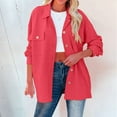 thumbnail image 5 of Vedolay Zip Up Jacket Womens Long Sleeve Cardigan Blouse Red,L, 5 of 5